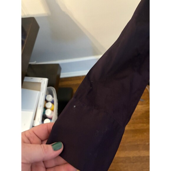 Ann Taylor Loft purple ruffle v-neck Size 10 - Picture 4 of 6